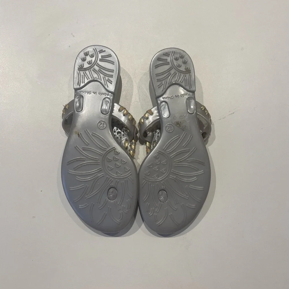 Jack Rogers Silver and Gold Sandals for Effortless Elegance